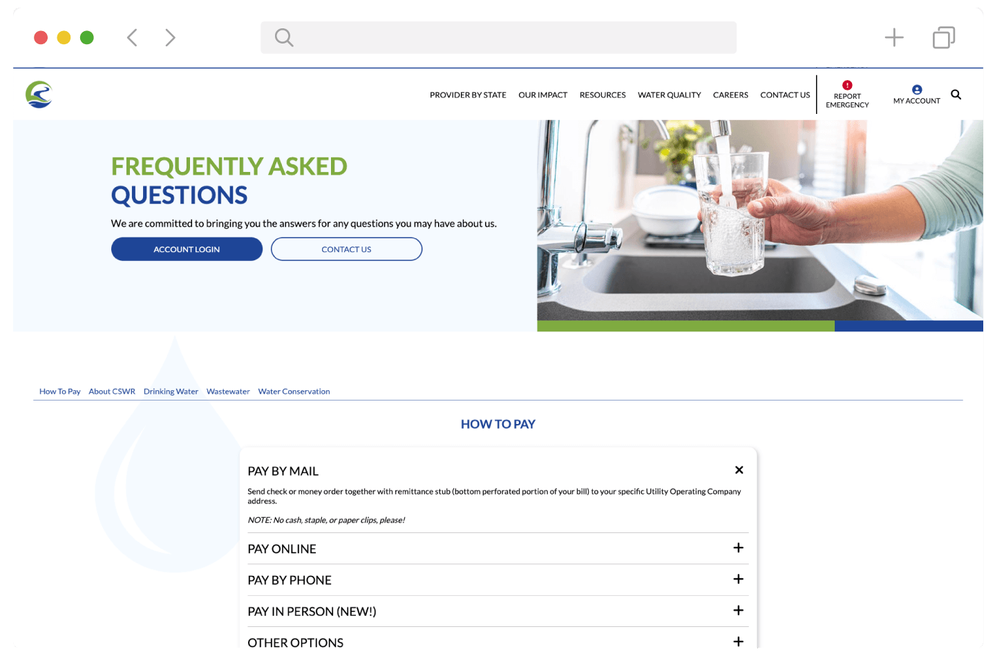 Frequently Asked Questions (FAQs) Screen