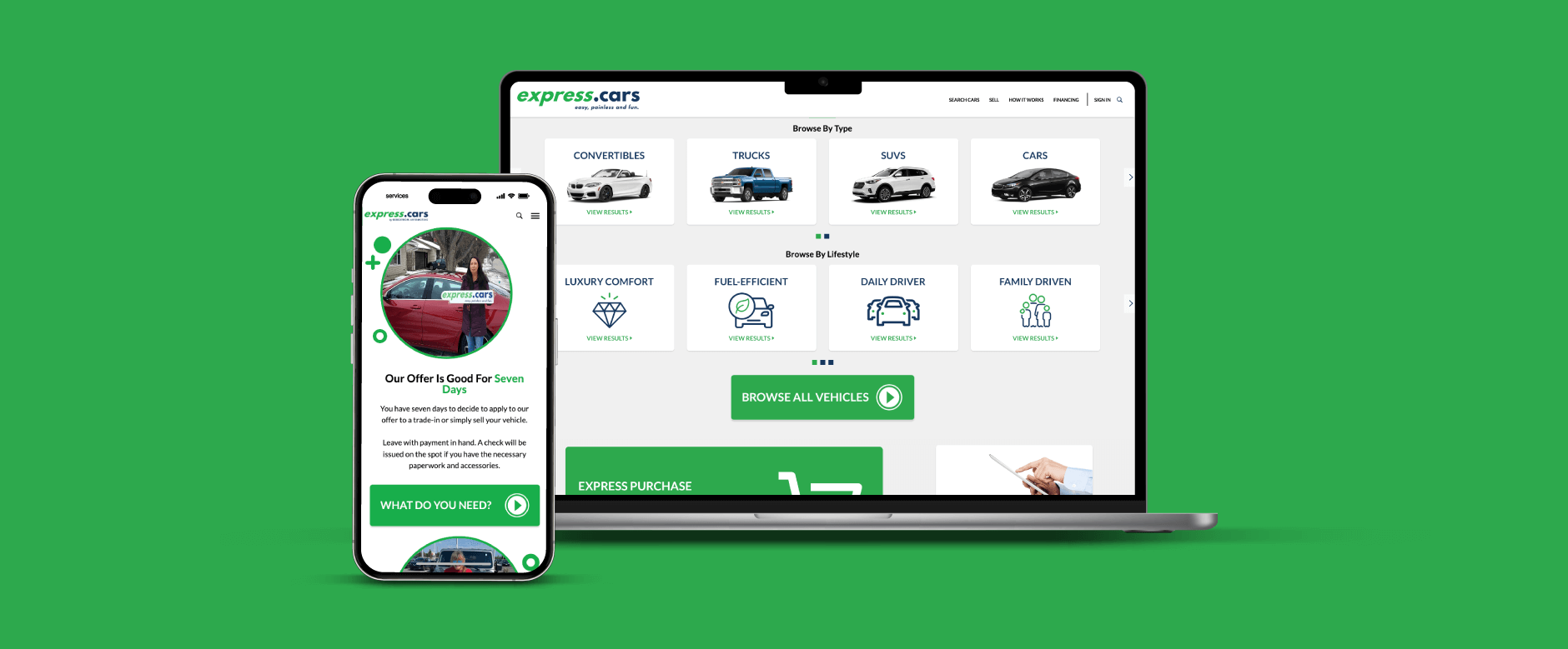 Express.Cars Screen with Border