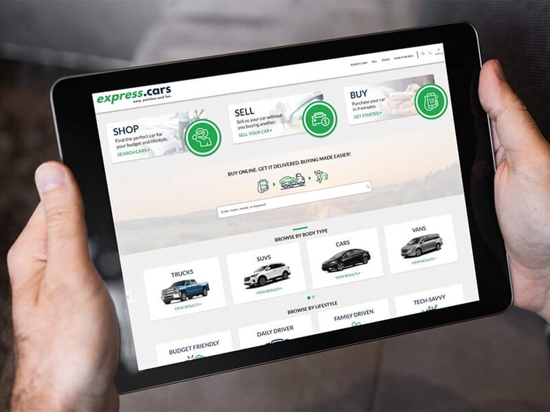 Express Cars on Tablet