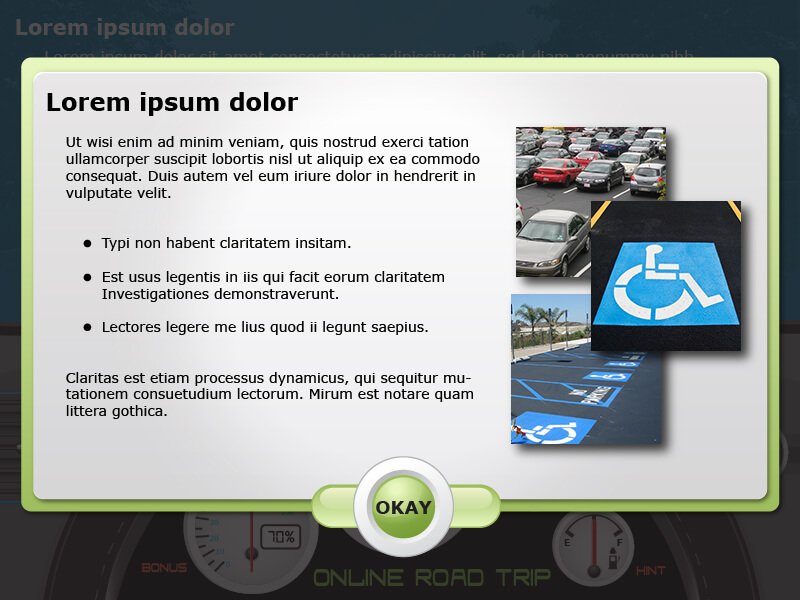 Online Road Trip Content Screen