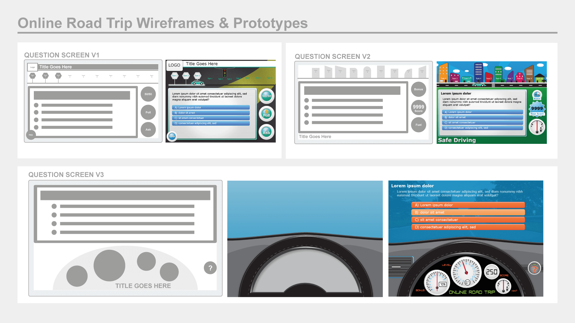 Wireframes and Prototypes